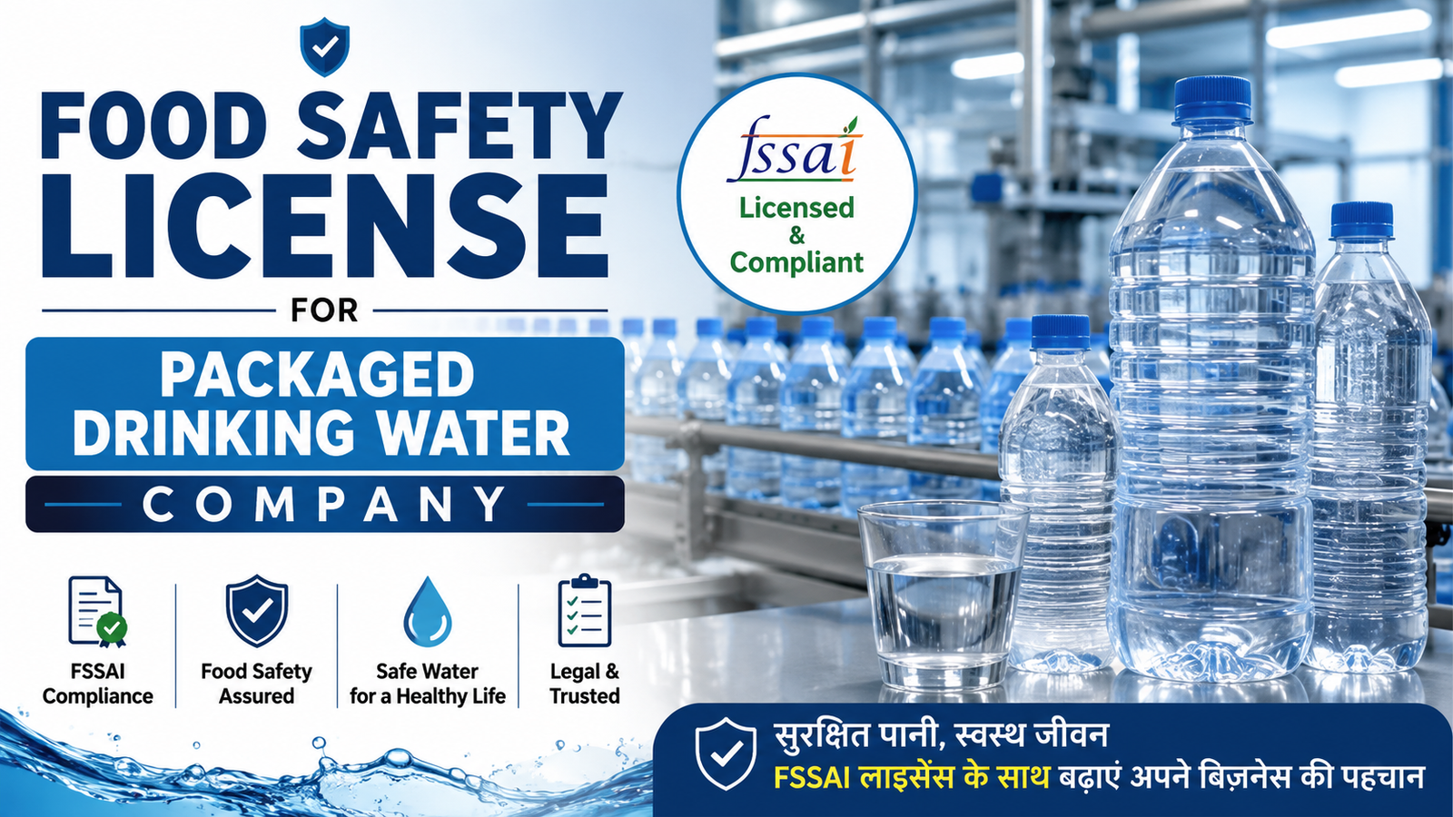 Food Safety License for Packaged Drinking Water Company | Packaged Drinking Water FSSAI License | BIS Certification Guide